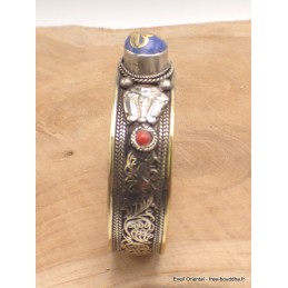 Bracelet Tibétain Yeux de Bouddha cuivre et métal Bijoux tibetains bouddhistes NBR1