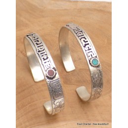 Bracelet tibétain Signes auspicieux turquoise et corail Bracelets tibétains bouddhistes brac tibet1.1