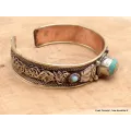 Bracelet Tibétain Om cuivre et métal - Bijoux en Cuivre