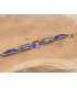 Bracelet tibétain Om et mantra couleur lapis lazuli Bracelets tibétains bouddhistes BT46.2