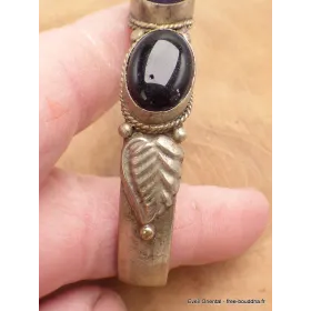 Bracelet tibétain en améthyste et onyx noir - Bracelets tibétains bouddhistes