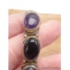 Bracelet tibétain Onyx noir améthyste Bracelets tibétains bouddhistes ref 6003.5