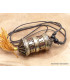 Collier tibétain moulin à prières Bijoux tibetains bouddhistes WN50