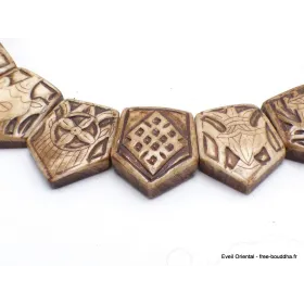 Collier tibétain bouddhiste 8 signes auspicieux - Bijoux tibetains bouddhistes
