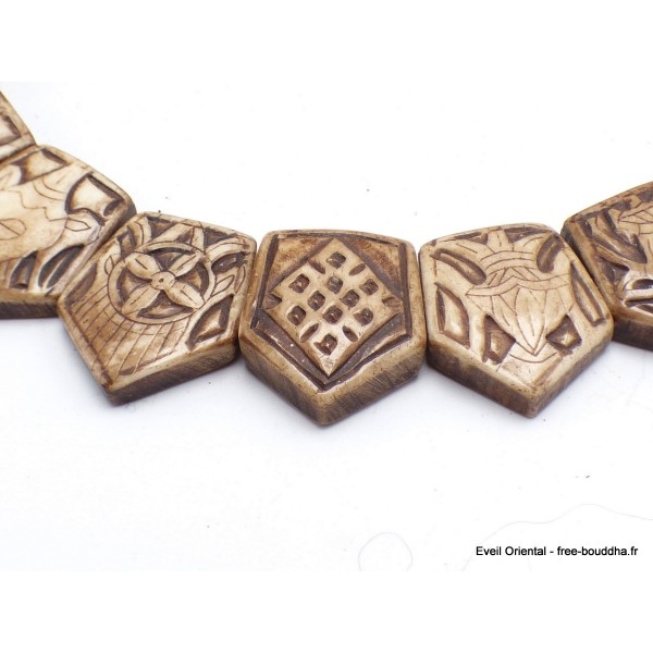 Collier tibétain bouddhiste 8 signes auspicieux Bijoux tibetains bouddhistes WN51