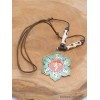 Collier tibétain Yeux de Bouddha symboles bouddhistes Bijoux tibetains bouddhistes WN54