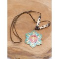 Collier tibétain Yeux de Bouddha symboles bouddhistes Bijoux tibetains bouddhistes WN54