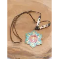 Collier tibétain Yeux de Bouddha symboles bouddhistes - Colliers tibétains et népalais