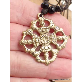 Collier tibétain bouddhiste double dordjé - Colliers tibétains et népalais