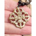Collier tibétain bouddhiste double dordjé Bijoux tibetains bouddhistes WN56.1