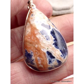 Pendentif Sodalite orange forme goutte Pendentifs pierres naturelles LAM3.1