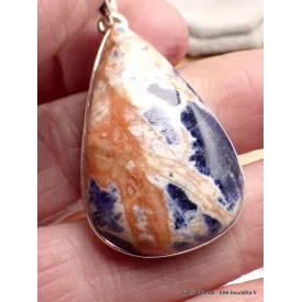 Pendentif Sodalite orange forme goutte - Pendentifs pierres naturelles