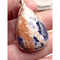 Pendentif Sodalite orange forme goutte - Pendentifs pierres naturelles