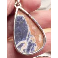 Pendentif Sodalite orange forme goutte - Pendentifs pierres naturelles