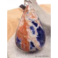 Pendentif Sodalite orange forme goutte - Pendentifs pierres naturelles