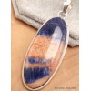 Pendentif Sodalite orange oval allongé Pendentifs pierres naturelles LAM3.2