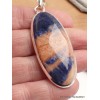Pendentif Sodalite orange oval allongé Pendentifs pierres naturelles LAM3.2