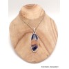 Pendentif Sodalite orange oval allongé Pendentifs pierres naturelles LAM3.2