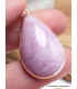 Pendentif Kunzite rose Lilas bombée Pendentifs pierres naturelles LAM10