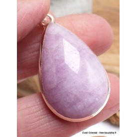 Pendentif Kunzite rose Lilas bombée Pendentifs pierres naturelles LAM10