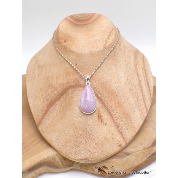 Pendentif Kunzite rose Lilas bombée Pendentifs pierres naturelles LAM10