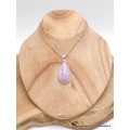 Pendentif Kunzite rose Lilas bombée Pendentifs pierres naturelles LAM10