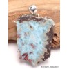 Pendentif Larimar brut tranche Pendentifs pierres naturelles PU47.3