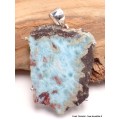 Pendentif Larimar brut tranche Pendentifs pierres naturelles PU47.3