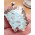 Pendentif Larimar brut tranche Pendentifs pierres naturelles PU47.3