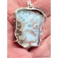 Pendentif Larimar brut tranche Pendentifs pierres naturelles PU47.3
