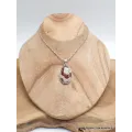 Pendentif Grenat Spessartine sur calcaire - Pendentifs pierres naturelles