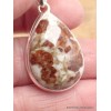 Pendentif goutte Grenat Spessartine sur calcaire Pendentifs pierres naturelles LAM15.1