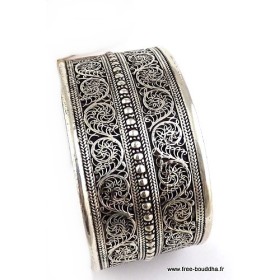 Jonc bouddhiste filigrane Bracelets tibétains bouddhistes BHB2.1