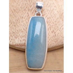 Pendentif Trolleite bleue rectangulaire allongé Pendentifs pierres naturelles LAM19