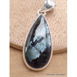 Pierre de lune noire larvikite pendentif goutte Pendentifs pierres naturelles LAM20.1