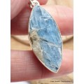 Pendentif Cyanite bleue paraiba brute marquise Pendentifs pierres naturelles LAM21