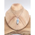 Pendentif Cyanite bleue paraiba brute marquise Pendentifs pierres naturelles LAM21