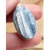 Pendentif Cyanite bleue paraiba brute oval Pendentifs pierres naturelles LAM21.1
