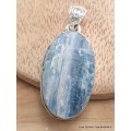 Pendentif Cyanite bleue paraiba brute oval Pendentifs pierres naturelles LAM21.1