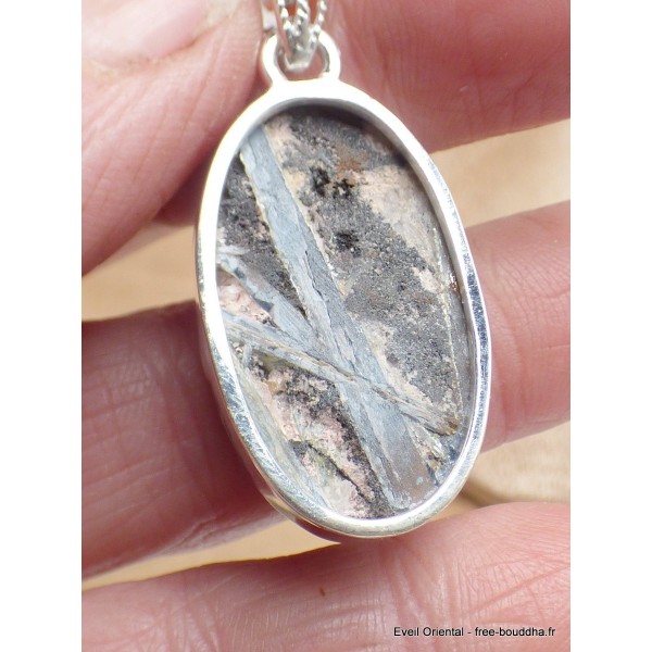 Pendentif Cyanite bleue paraiba brute oval Pendentifs pierres naturelles LAM21.1