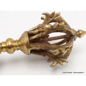 Dorje tibétain couronne vajra 8 branches - Dordjé, double dorjé (sans cloche)