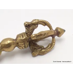 Dorje tibétain vajra 5 branches 12.5 cm - Dordjé, double dorjé (sans cloche)