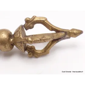 Dorje tibétain vajra 4 branches bout pointu - Dordjé, double dorjé (sans cloche)