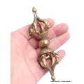 Dorje tibétain vajra 4 branches bout pointu - Dordjé, double dorjé (sans cloche)