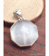 Bijou Sélénite pendentif hexagonal Pendentifs pierres naturelles LAM25.3