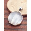 Bijou Sélénite pendentif hexagonal Pendentifs pierres naturelles LAM25.3