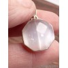 Bijou Sélénite pendentif hexagonal Pendentifs pierres naturelles LAM25.3