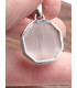 Bijou Sélénite pendentif hexagonal Pendentifs pierres naturelles LAM25.3