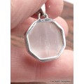 Bijou Sélénite pendentif hexagonal Pendentifs pierres naturelles LAM25.3