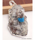 Très gros pendentif Cavansite sur roche-mère Pendentifs pierres naturelles PAC68.3